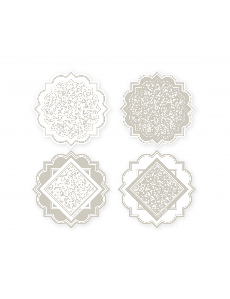DECORATION 4 PEZZI 'RICCIOLI DI FATA' - CERAMICA/SUGHERO - Brandani