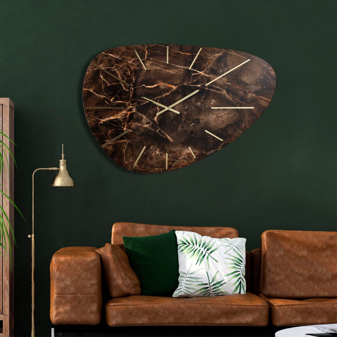 'DROP' MARMO MARRONE OROLOGIO RESINATO - Artidea Home Decor
