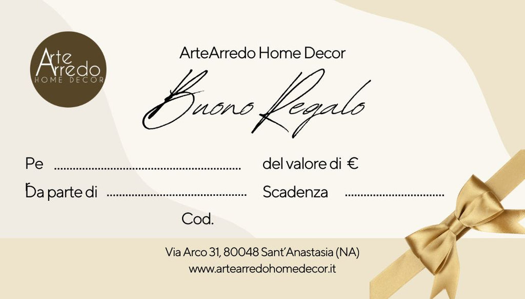 BUONO REGALO ARTE ARREDO HOME DECOR
