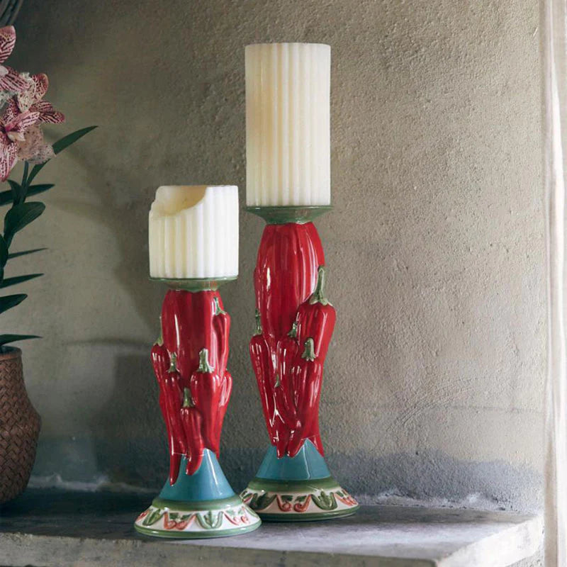 PORTACANDELA PEPERONCINO - CERAMICA - EDG