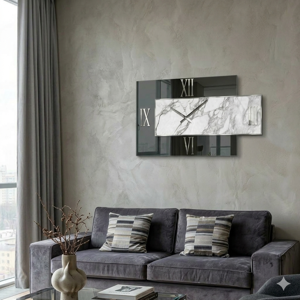 'FLORENCE FUME'' OROLOGIO SPECCHIO- Artidea Home Decor