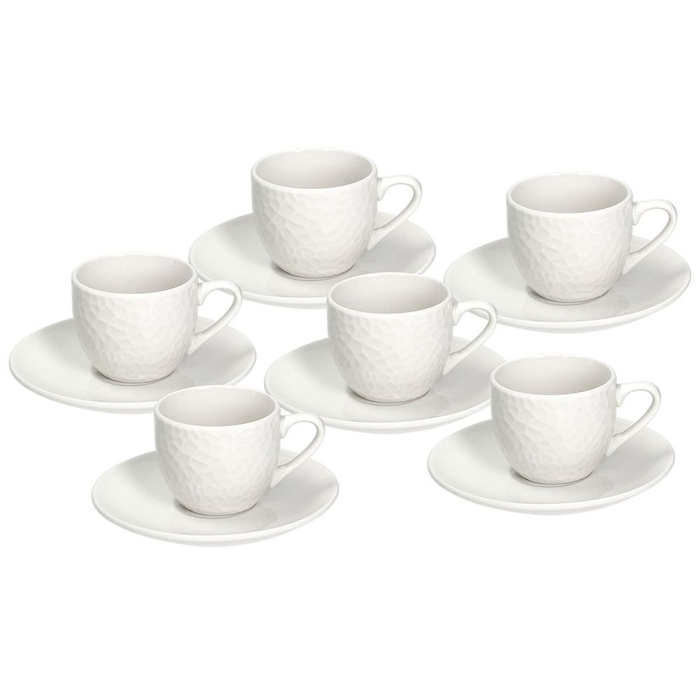 SET 6 TAZZINE CAFFE' 'GOLF BIANCO' - Tognana