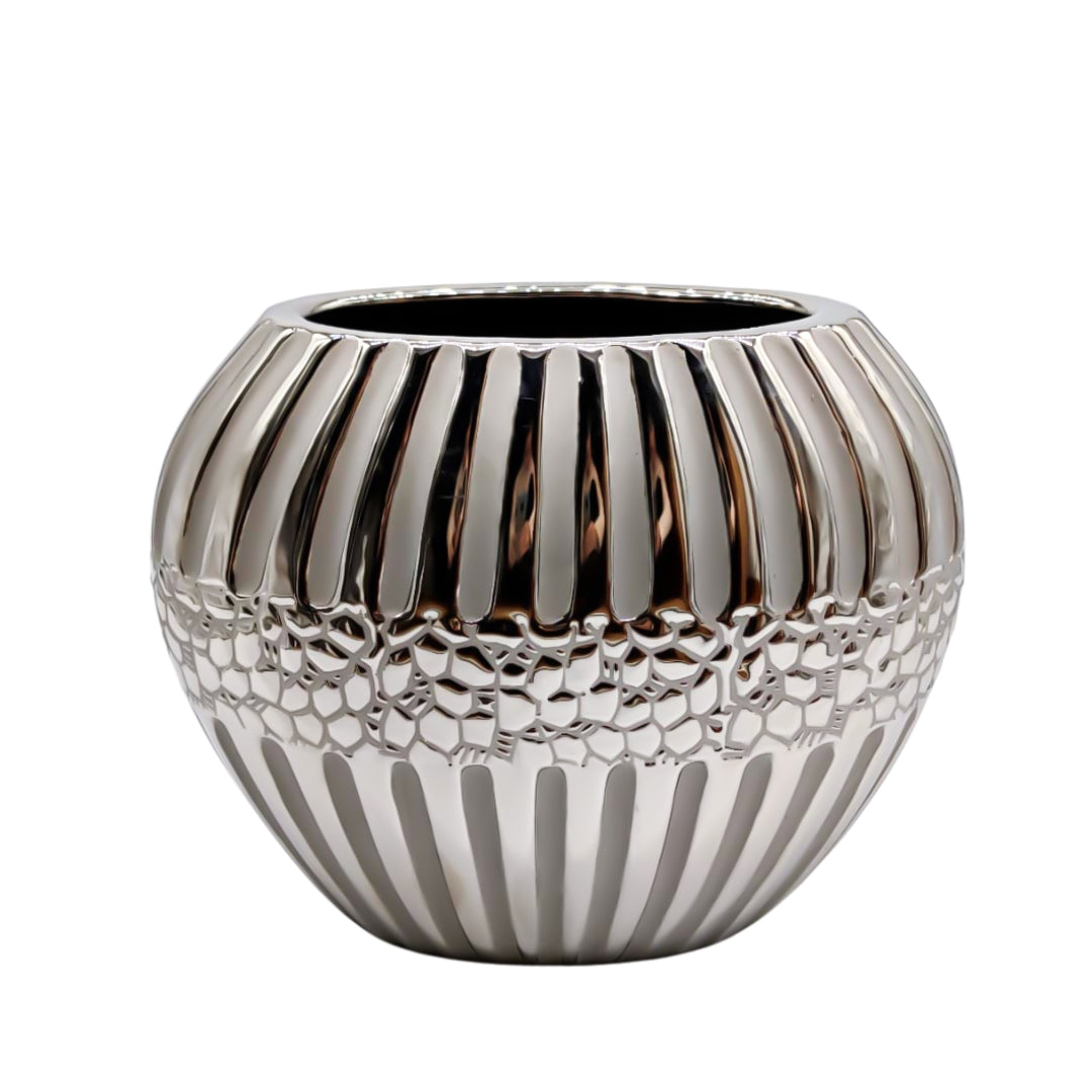 VASO DECORATIVO SILVER - CERAMICA - SiroTime