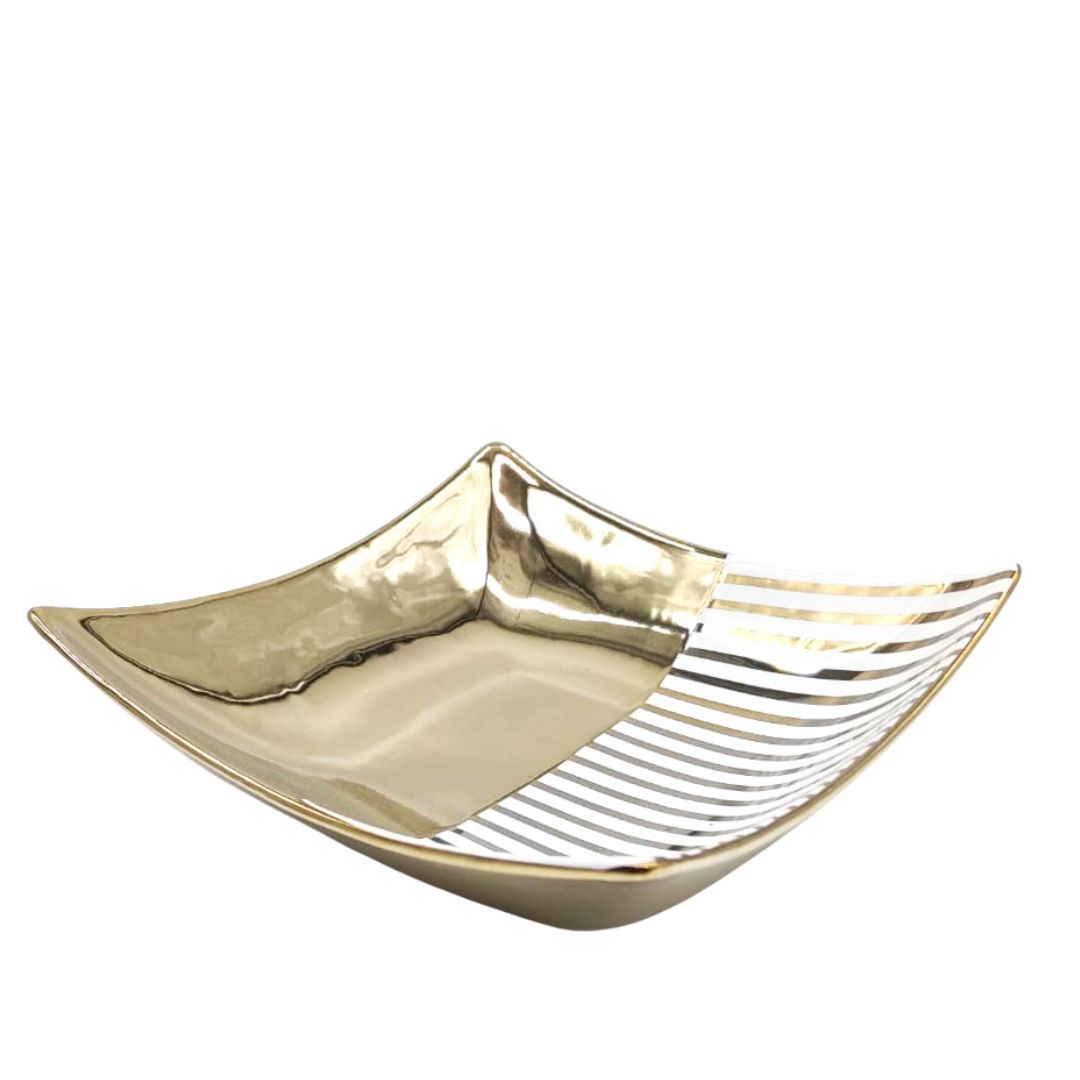 CENTROTAVOLA 'GOLD STRIPES' - CERAMICA - SiroTime