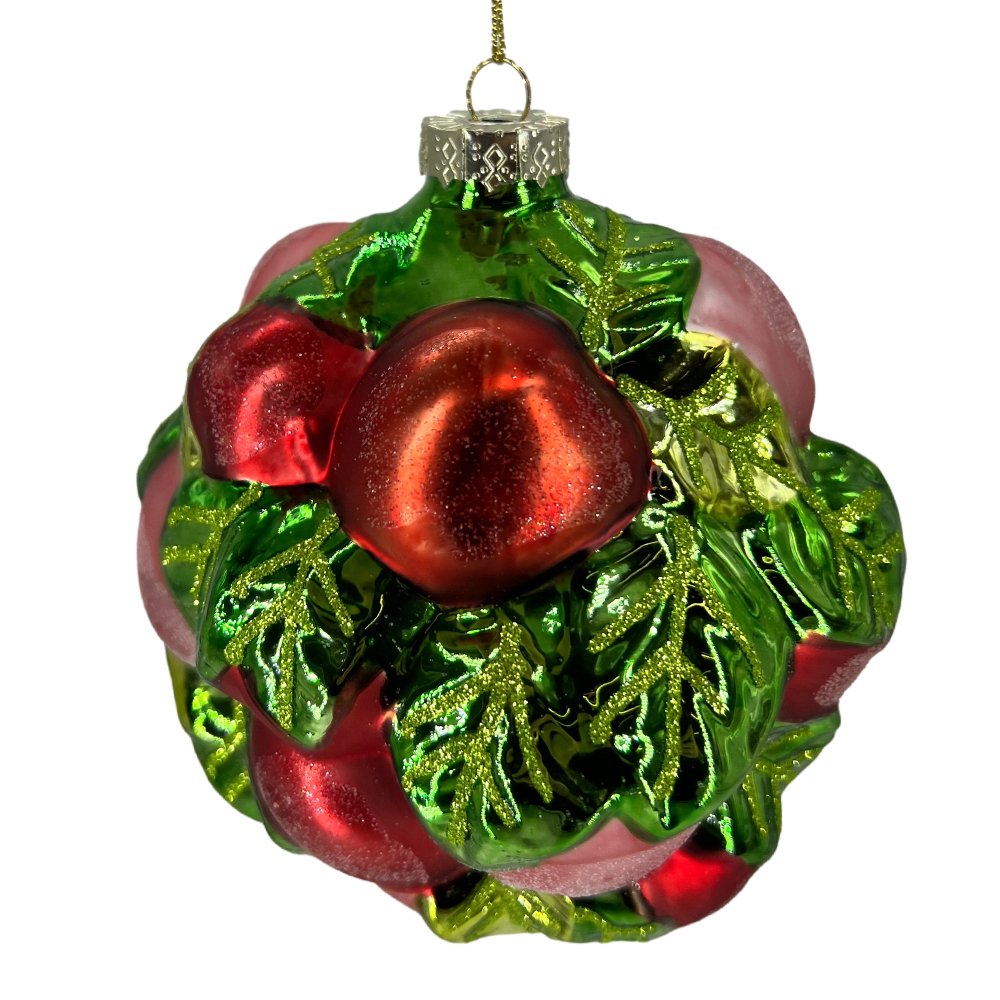 SFERA CON MELE ROSSE - VETRO - EDG Enzo De Gasperi