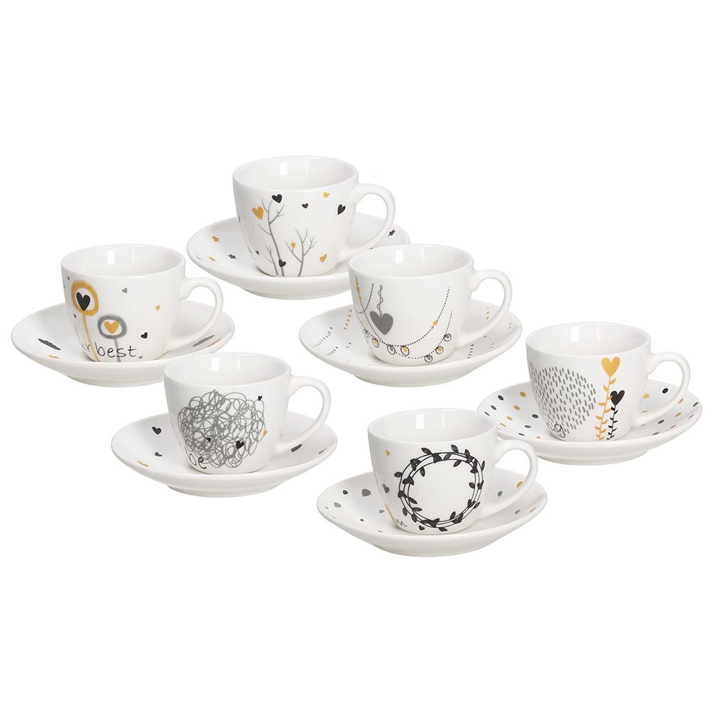 SET 6 TAZZINE CAFFE' 'IRIS GOLDY' - Tognana