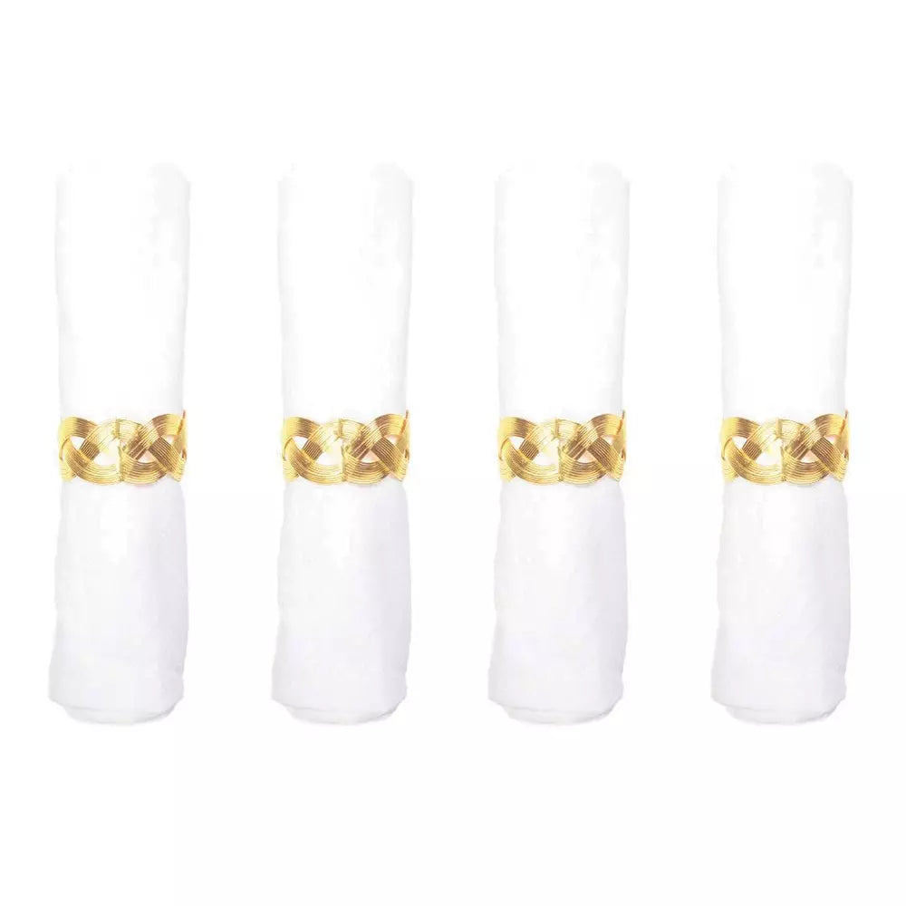 SET 12 RING TOVAGLIOLI 'GOLDEN BRAIDS' - Aulica