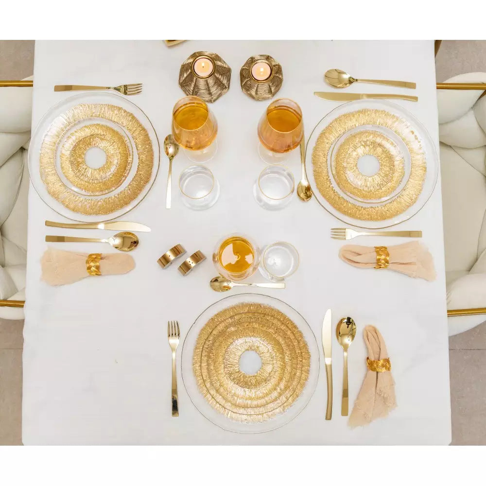 SET 12 RING TOVAGLIOLI 'GOLDEN BRAIDS' - Aulica