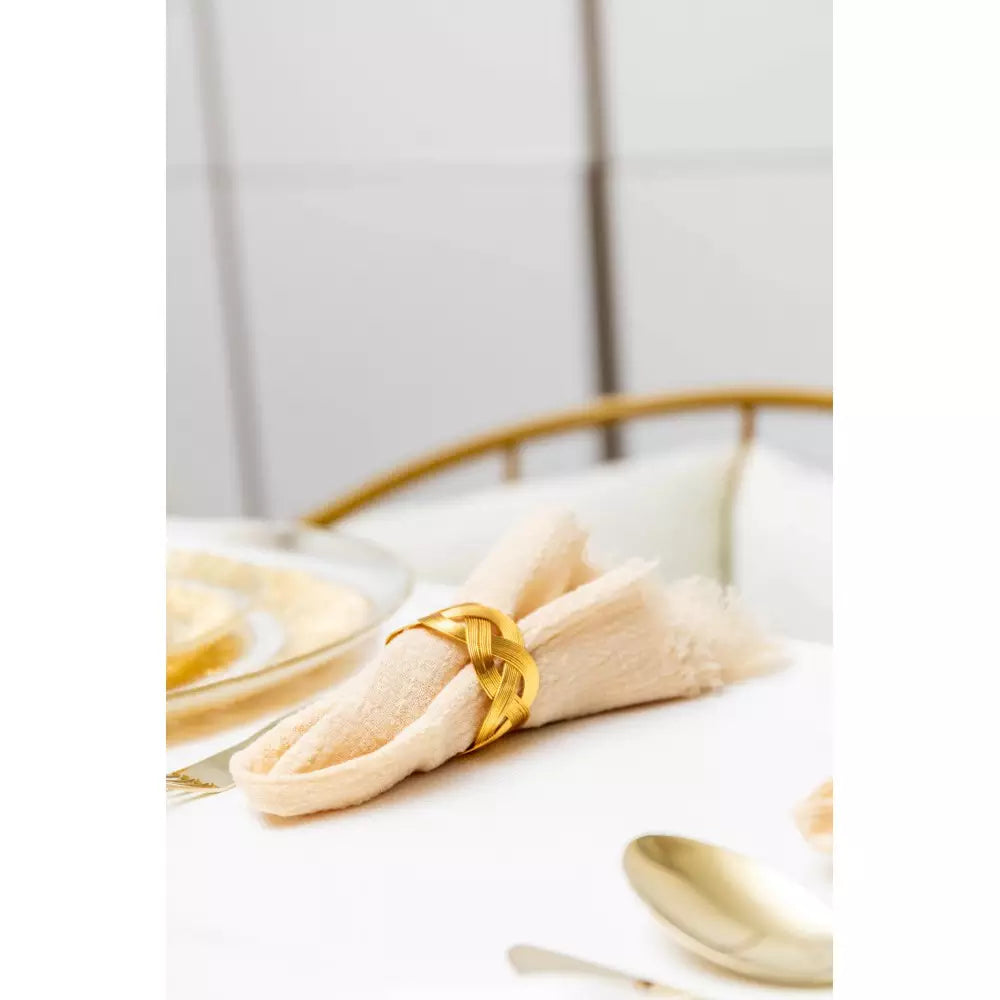 SET 12 RING TOVAGLIOLI 'GOLDEN BRAIDS' - Aulica