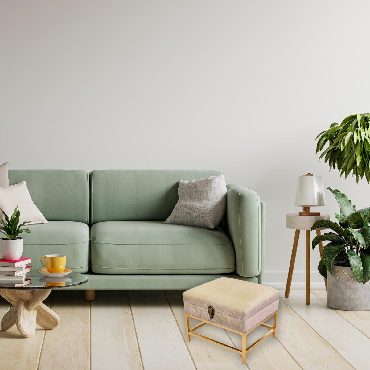 PANCHINE/POUF CONTENITORI IMBOTTITE BEIGE - Le Stelle