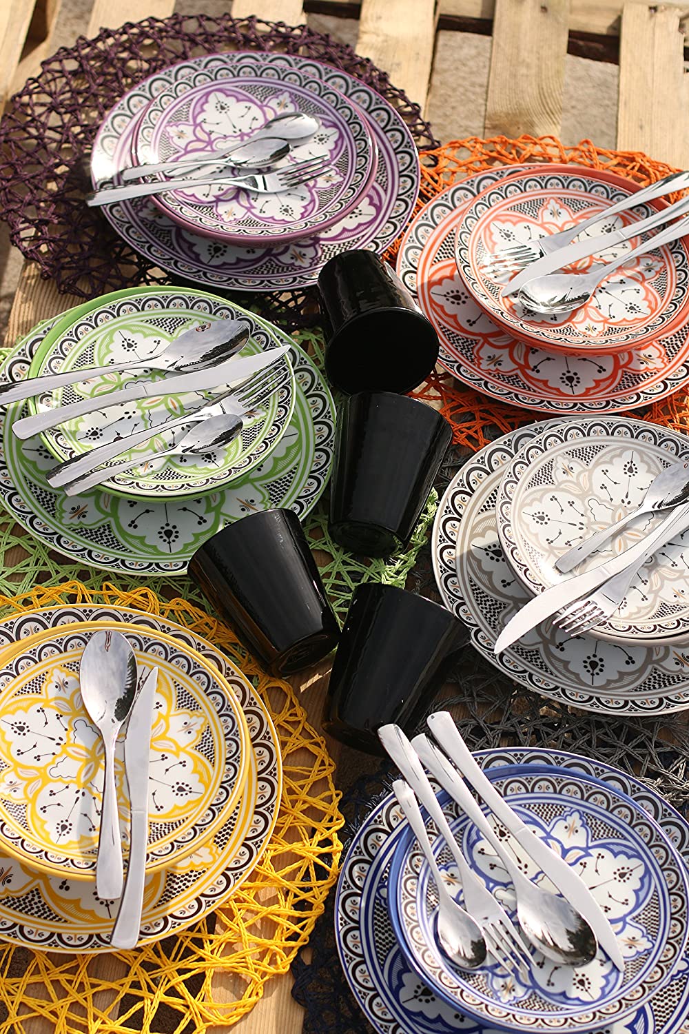 'MAROCCO' SET PIATTI 18 PEZZI - Villa D'Este Home Tivoli