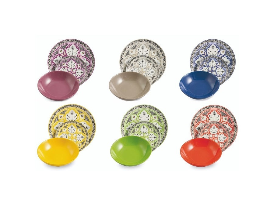 'MAROCCO' SET PIATTI 18 PEZZI - Villa D'Este Home Tivoli