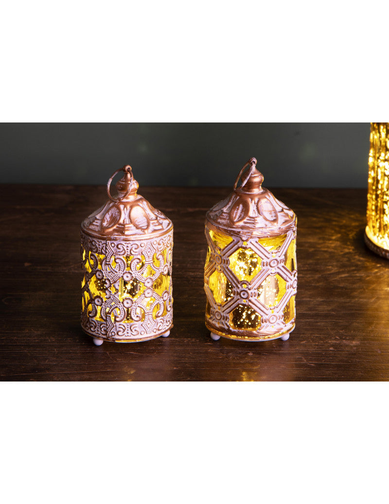 MINI LANTERNA GOLD CON LED - Brandani