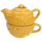 TEIERA CON TAZZA 'TEA FOR ONE' OCRA - STONEWARE - Andrea Fontebasso