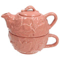 TEIERA CON TAZZA 'TEA FOR ONE' PESCA - STONEWARE - Andrea Fontebasso