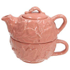 TEIERA CON TAZZA 'TEA FOR ONE' PESCA - STONEWARE - Andrea Fontebasso