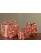 TRIS PACCHETTI DONO ROSE GOLD - LED - Brandani