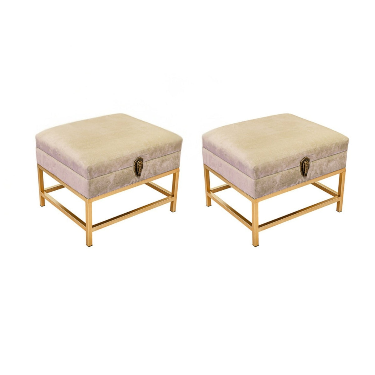 PANCHINE/POUF CONTENITORI IMBOTTITE BEIGE - Le Stelle