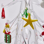 DECORO ALBERO IN VETRO CON ADDOBBI - EDG Enzo De Gasperi