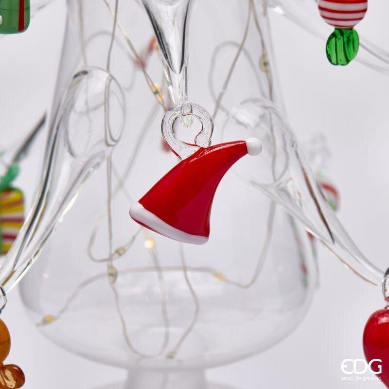 DECORO ALBERO IN VETRO CON ADDOBBI - EDG Enzo De Gasperi