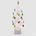 DECORO ALBERO IN VETRO CON ADDOBBI - EDG Enzo De Gasperi