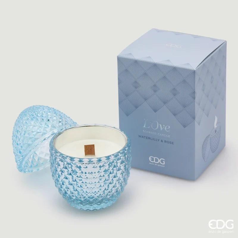 CANDELA UOVO 'L'OVE' ROSE & WATERLILY - EDG Enzo De Gasperi