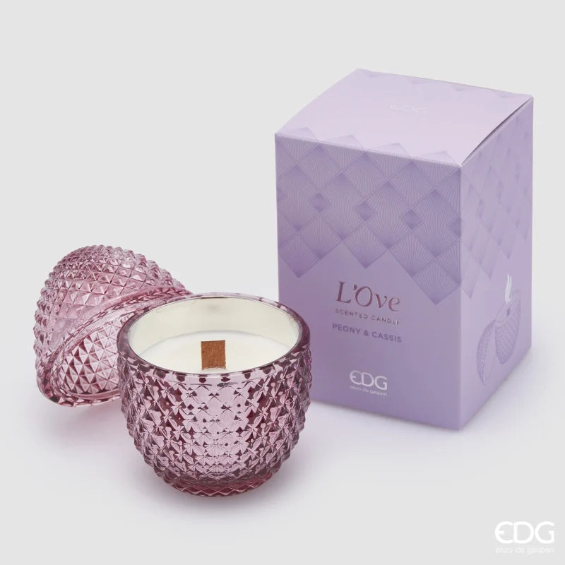 CANDELA UOVO 'L'OVE' PEONIA & CASSIS - EDG Enzo De Gasperi