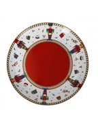 PIATTO PORTATA 'SCHIACCIANOCI' INTERNO ROSSO - PORCELLANA - Brandani