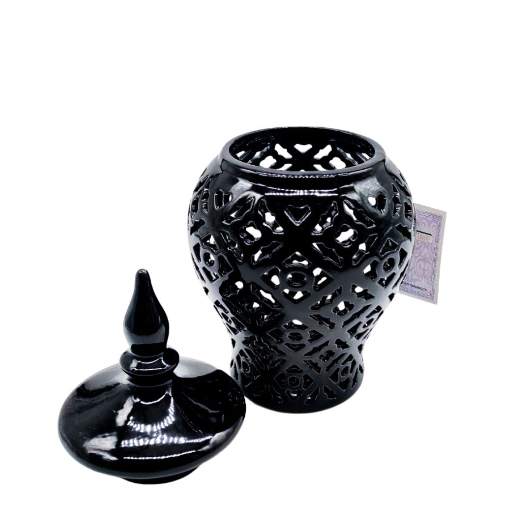POTICHE NERA - CERAMICA SMALTATA - SiroTime