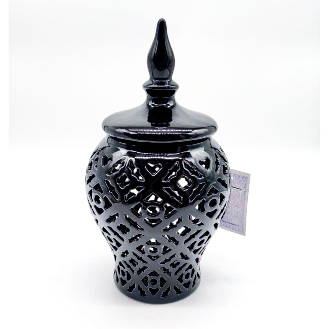 POTICHE NERA - CERAMICA SMALTATA - SiroTime