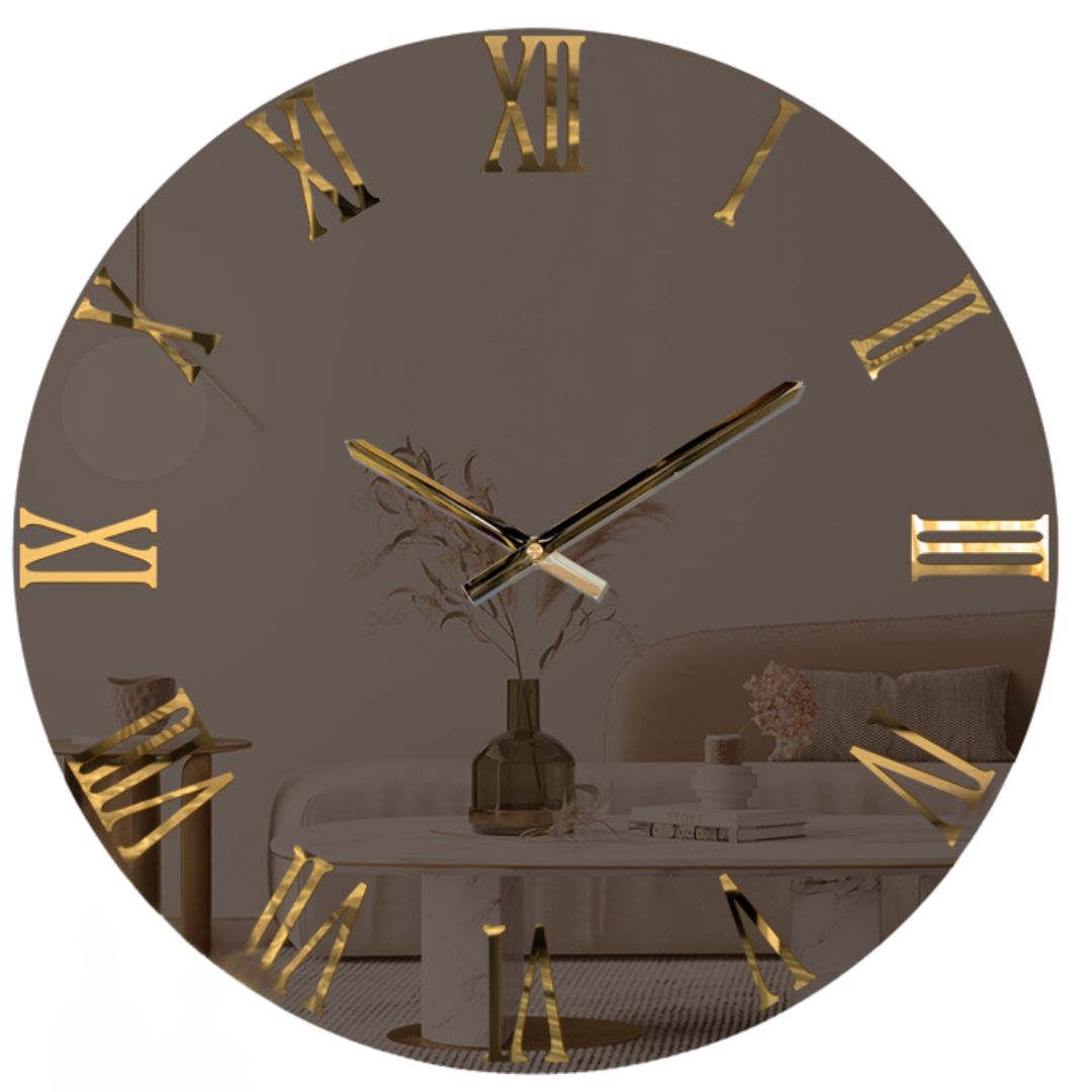 'QUARZO BRONZO' OROLOGIO SPECCHIO- Artidea Home Decor