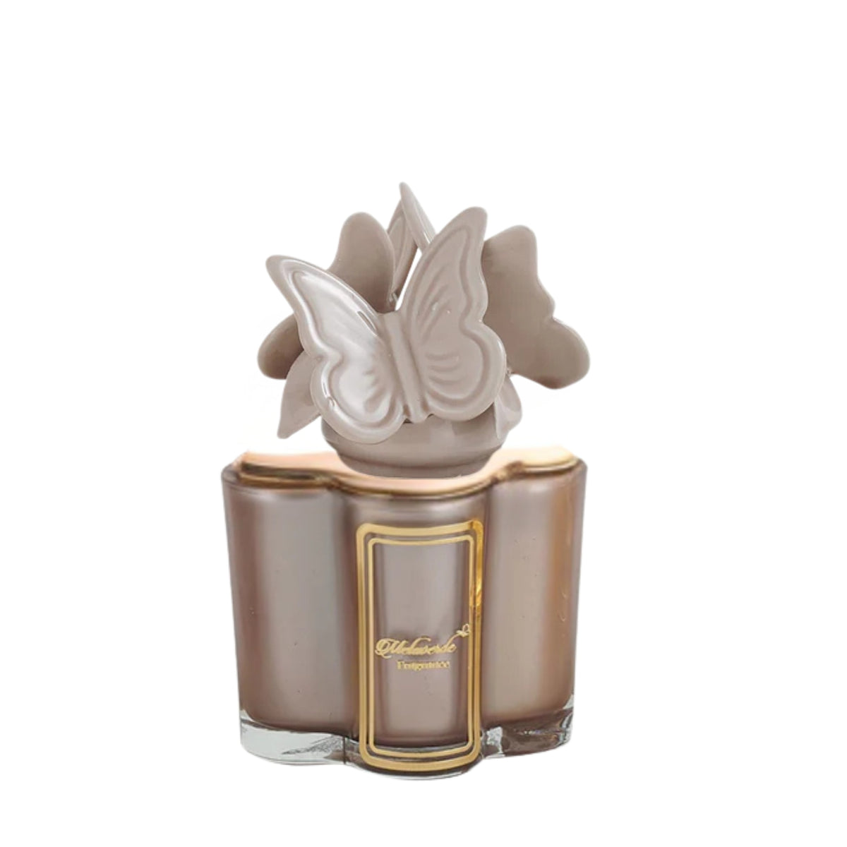 CANDELA QUADRIFOGLIO FARFALLE TORTORA - Melaverde
