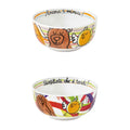 SET 2 CIOTOLE COLAZIONE 'ALLEGRA COMBRICCOLA' - PORCELLANA - Brandani