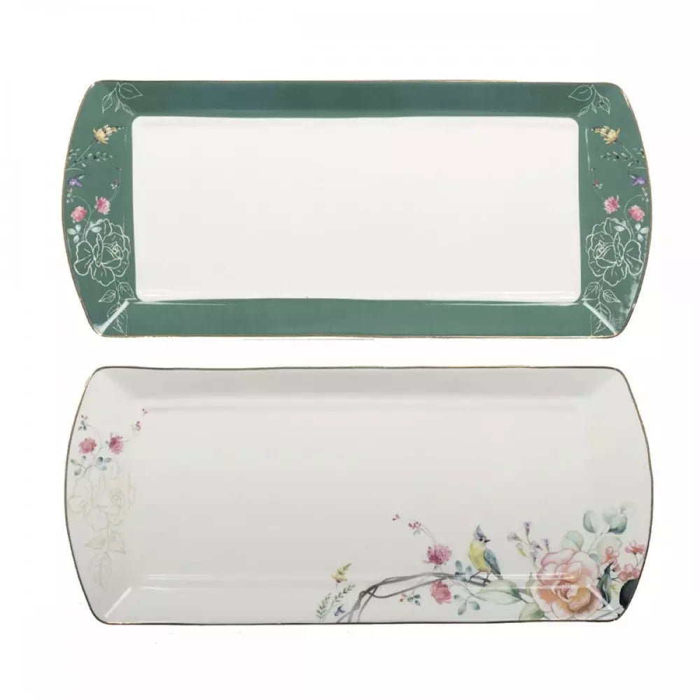 'FORAL' SET 2 VASSOIETTI DESSERT - Aulica