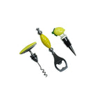 SET 3 PEZZI VINO 'TROPICAL' - VETRO/INOX - Brandani