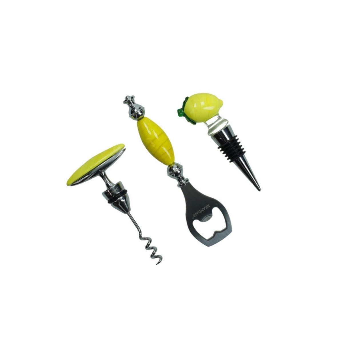 SET 3 PEZZI VINO 'TROPICAL' - VETRO/INOX - Brandani