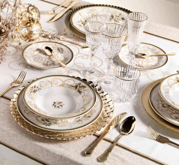 SET 6 SOTTOPIATTI 'FETTUCCIA' CHAMPAGNE - Brandani