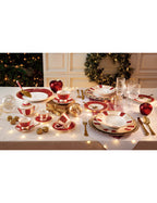 'GOLDEN EYE RED' SET PIATTI 18 PEZZI - PORCELLANA - Brandani