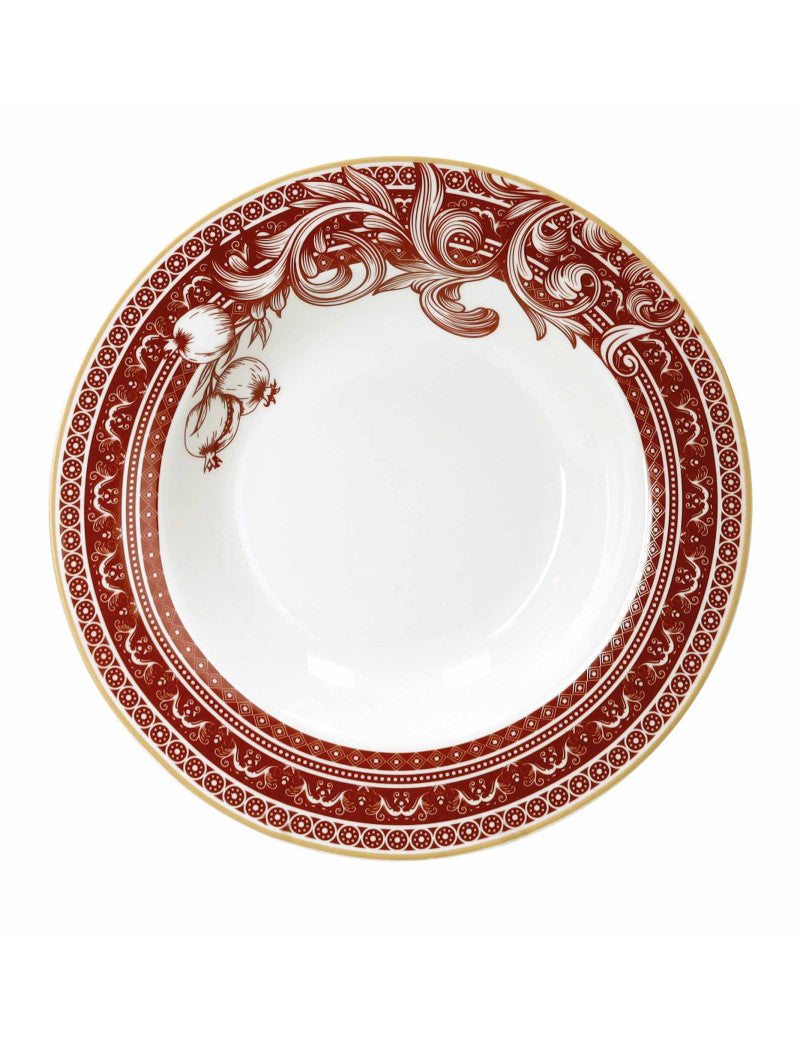 'ROYAL RED' SET PIATTI 18 PEZZI - PORCELLANA - Brandani