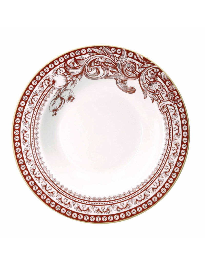 'ROYAL RED' SET PIATTI 18 PEZZI - PORCELLANA - Brandani
