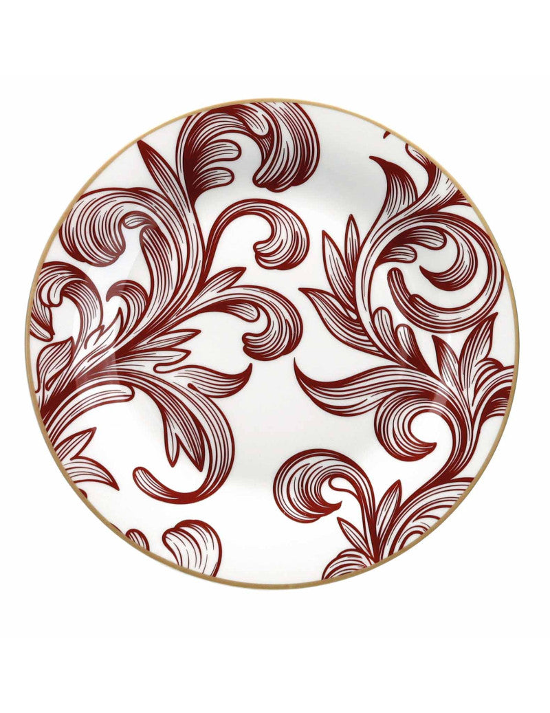 'ROYAL RED' SET PIATTI 18 PEZZI - PORCELLANA - Brandani