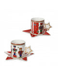 TAZZA SET 2 PEZZI ' LO SCHIACCIANOCI' - NEW BONE CHINA - Brandani