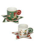 'ELFOMAGIA' SET 6 TAZZINE CAFFE' - PORCELLANA - Brandani