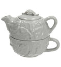 TEIERA CON TAZZA 'TEA FOR ONE' GRIGIO - STONEWARE - Andrea Fontebasso