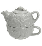TEIERA CON TAZZA 'TEA FOR ONE' GRIGIO - STONEWARE - Andrea Fontebasso