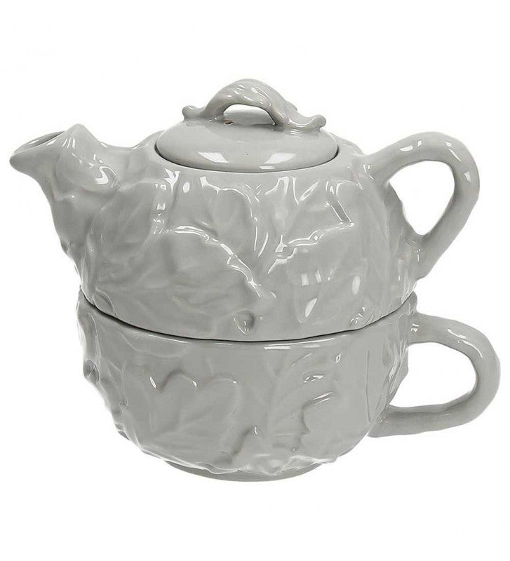 TEIERA CON TAZZA 'TEA FOR ONE' GRIGIO - STONEWARE - Andrea Fontebasso