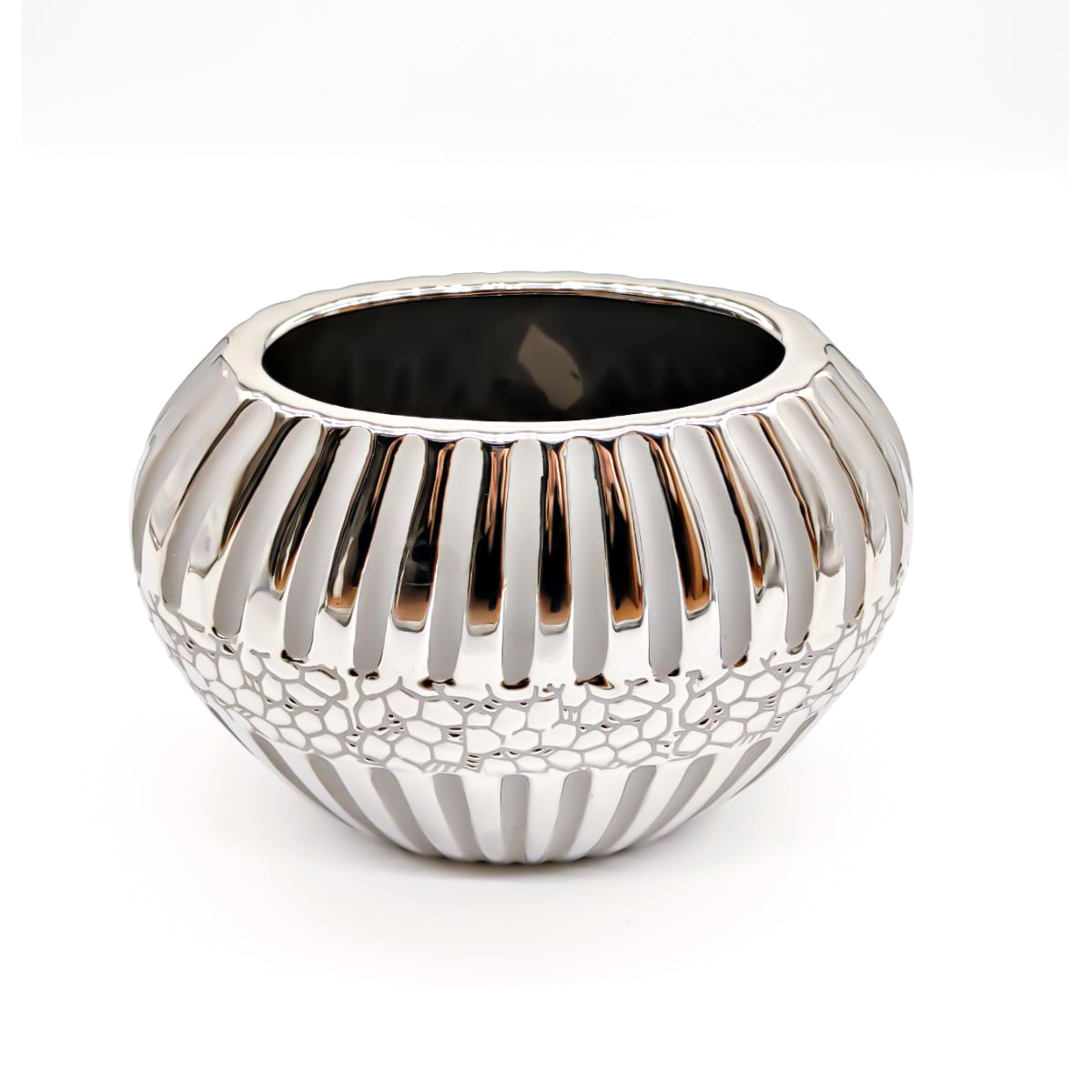 VASO DECORATIVO SILVER - CERAMICA - SiroTime