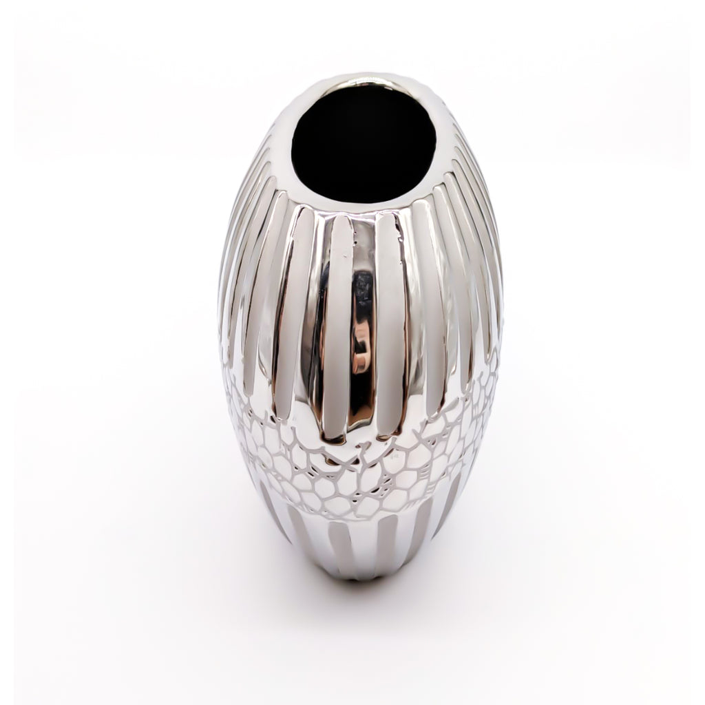 VASO DECORATIVO SILVER - CERAMICA - SiroTime