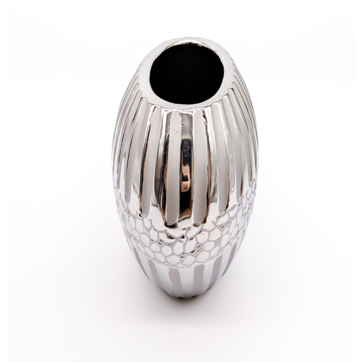 VASO DECORATIVO SILVER - CERAMICA - SiroTime