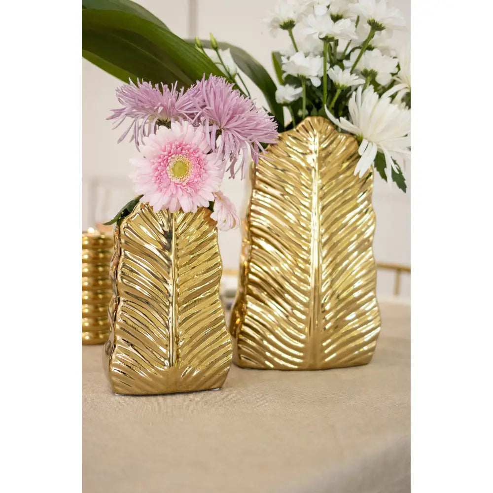 VASO FOGLIA ORO - Aulica